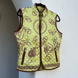 J. Mc Laughlin quilted silk vest size small